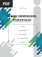 Work Immersion Portfolio Based On Deped