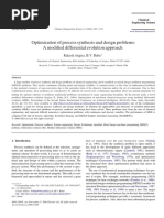 Optimization of Process Synthesis and Design Problems - A Modified Differential Evolution Approach