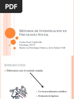 Métodos de Investigación en Psicología Social