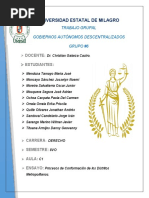 Procedimiento de Creacion de Las Regiones Autonomas