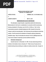 CASSETTI Joseph Sentencing Memo