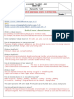 Science Revision Sheet - S2 - T1ggg