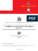 Zambian Languages Syllabus: Grades 5 - 7