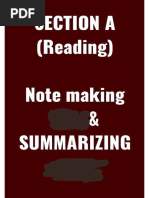 (Guided) NOTE MAKING & SUMMARISING