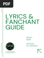 Lyrics - Fanchant Guide For Maniac in JKT