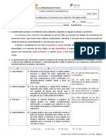 2018-2019 - Ficha Síntese de Avaliação O Sentimento Dum Ocidental - Com Correção