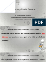 Temporary Partial Denture 3rd Year 22-3-2020