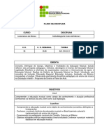 Plano de Disciplina - Metodologia Ensino Da Musica 1