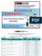 DOCENTES - JOSE PARDO - Posiciones Vacantes 2020