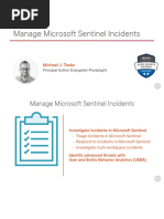 Manage Microsoft Sentinel Incidents Slides