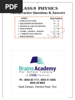 9-Physics-Practice Questions em