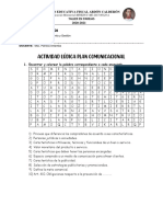 Actividad Sopa de Letras Plan Comunicacional 3a