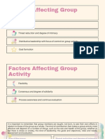 Factor Affecting Group Activity