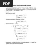 Derivación de Funciones Algebraicas y Trascendentes