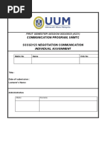 A221 SCCG3123 - Assignment Rubrics