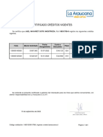 Certificado Creditos Vigentes