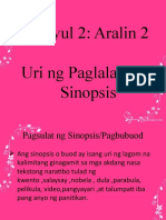 Aralin 2 Uri NG Paglalagom Sinopsis