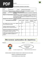 Guía Recursos Naturales de America 4°A Prof. Lilian