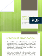 CLASE No 1 SERVICIOS DE ALIMENTACION