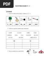 Guia de Trabajo Silabas Ce - Ci