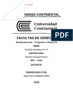 Producto Académico #01 - Universidad Continental - Jorge Franco Armaza Deza - Derecho Procesal Penal II