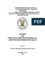 Sílabo de Prácticas Preprofesionales