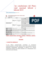 Pleno Jurisdiccional Nacional Laboral y Procesal Laboral 2019