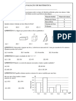 Avaliação de Matemática 50