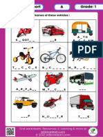 Means of Transport Class 1 Worksheet 0 2022 10 08 125419