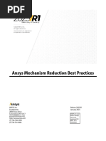 Ansys Mechanism Reduction Best Practices