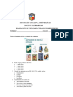 Evaluacion Naturales 2º