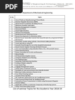 Seminar Topics 2018-19