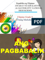 FILIPINO-9 Unang Markahan