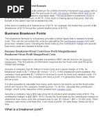 Put Option Breakeven Point Example