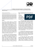 In-Depth Investigation of The Validity of The Archie Equation in Carbonate Rocks