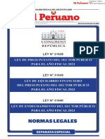 Ley de Presupuesto Del Sector Publico para El Ano Fiscal 202 Ley N 31638 31639 y 31640 2132248 1