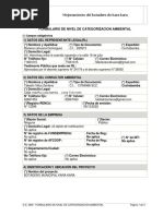 Formulario de Categorizacion Ambiental de Kara Kara