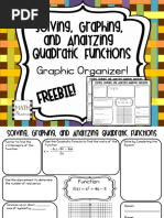 Solving, Graphing, and Analyzing Quadratic Functions: Graphic Organizer!