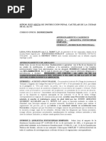 Apersonamiento JUZ PENAL CAUTELAR 6TO LIDIA