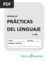 Prueba de PDL 3° Año