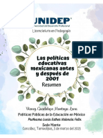 Resumen - Las Políticas Educativas Mexicanas Antes y Después de 2001 PDF