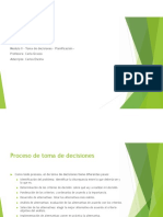 Modulo II - Toma de Decisiones - Planificación - REPASO