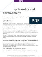 Evaluating Learning Factsheet