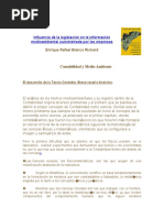 Influencia de La Legislación en La Información Medioambiental Suministrada Por Las Empresas