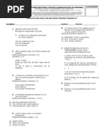 Modelo de Examen Religion 6°