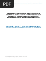 Memoria de Cálculo Estructural - TV - Modelamiento Etabs