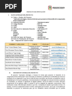 ESQUEMA PROYECTO DE INNOVACIÓn