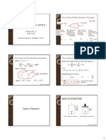 Lecture 2 - Mole Balances Batch, CSTR, PFR PDF