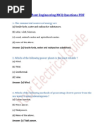 Power Plant Engineering MCQ Questions PDF