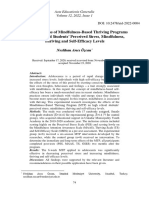 The Effectiveness of Mindfulness-Based Thriving Programs On High School Students' Perceived Stress, Mindfulness, Thriving and Self-Efficacy Levels